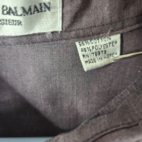 Vintage Pierre Balmain Cotton Blend Button Down Shirt Size XL - Picture 5 of 7